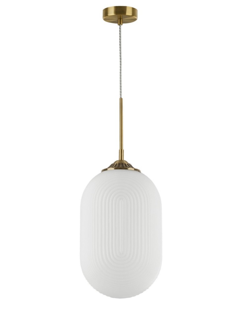 Lampy wiszące - Luces Exclusivas ARJONA Wisząca 1xE27 LED biały/mosiądz LE41881 - produkt kolory-swiatla.pl 1
