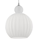 Lampy wiszące - Luces Exclusivas AVILES Wisząca 1xE27 LED opal/chrom LE41885 - produkt 2