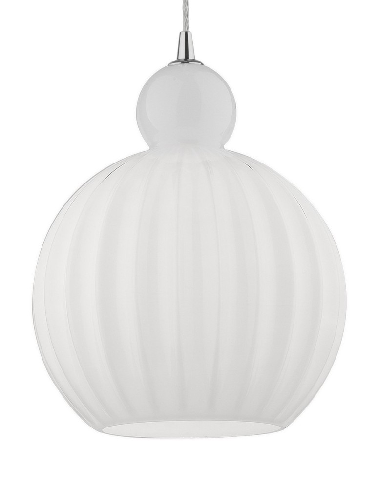 Lampy wiszące - Luces Exclusivas AVILES Wisząca 1xE27 LED opal/chrom LE41885 - produkt kolory-swiatla.pl 2