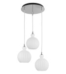 Lampy wiszące - Luces Exclusivas AVILES Wisząca 3xE27 LED opal/chrom LE41886 - produkt 1