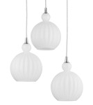 Lampy wiszące - Luces Exclusivas AVILES Wisząca 3xE27 LED opal/chrom LE41886 - produkt 2