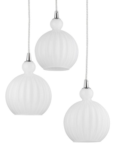 Luces Exclusivas AVILES Wisząca 3xE27 LED opal/chrom LE41886 - produkt 2