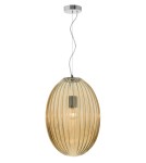 Lampy wiszące - Luces Exclusivas AYAPEL Wisząca 1xE27 LED szampański/chrom LE41888 - produkt 1