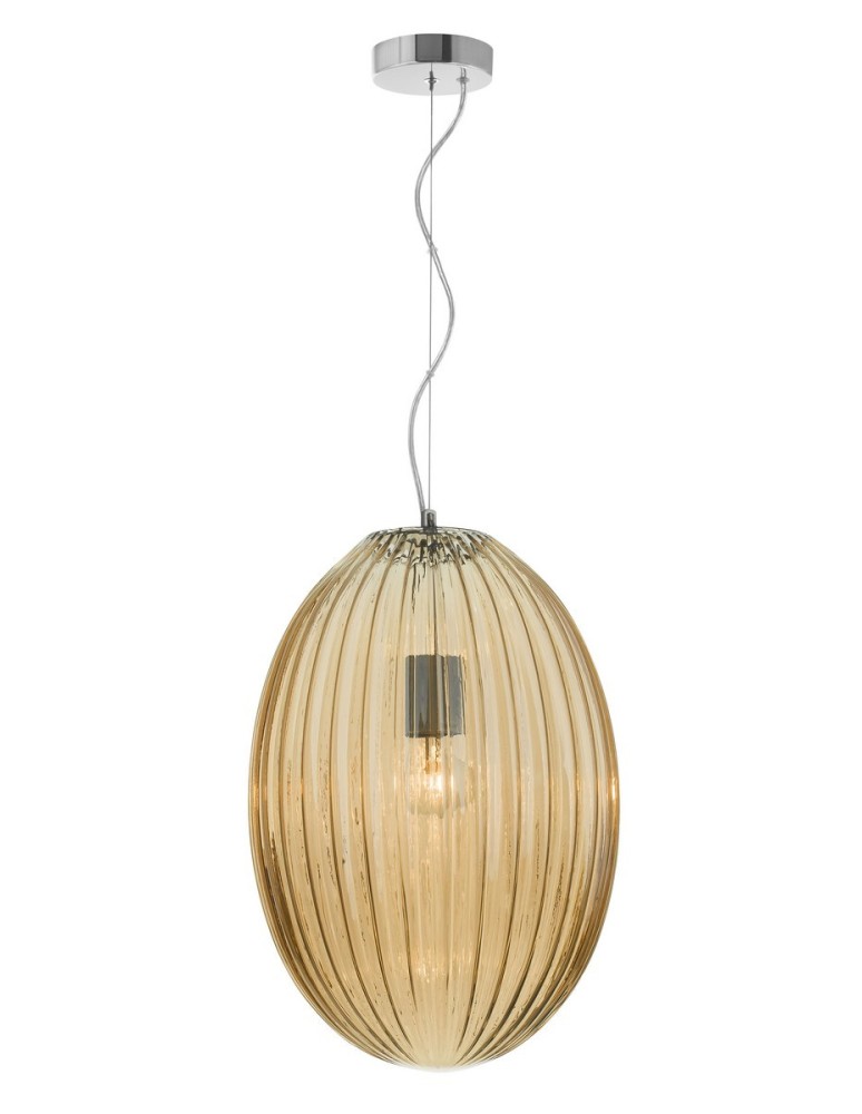 Lampy wiszące - Luces Exclusivas AYAPEL Wisząca 1xE27 LED szampański/chrom LE41888 - produkt kolory-swiatla.pl 1
