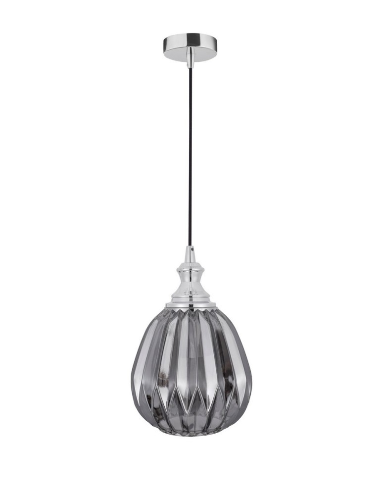 Lampy wiszące - Luces Exclusivas BAILEN Wisząca 1xE27 LED chromowany/szary LE41892 - produkt kolory-swiatla.pl 1