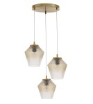 Lampy wiszące potrójne - Luces Exclusivas BERRIO Wisząca 3xE27 LED mosiądz/koniakowy LE41898 - product 1
