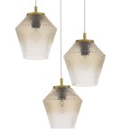 Lampy wiszące potrójne - Luces Exclusivas BERRIO Wisząca 3xE27 LED mosiądz/koniakowy LE41898 - product 2