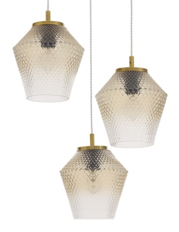 Luces Exclusivas BERRIO Wisząca 3xE27 LED mosiądz/koniakowy LE41898 - produkt 2