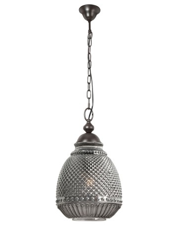 Luces Exclusivas BOGOTA Wisząca 1xE27 LED szary LE41901