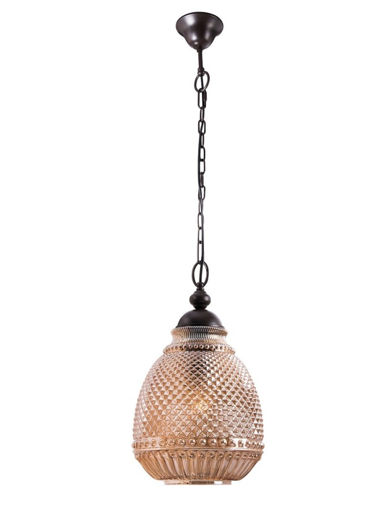 Lampy wiszące - Luces Exclusivas BOGOTA Wisząca 1xE27 LED bursztynowy/ciemnobrązowy LE41902 - produkt kolory-swiatla.pl 1