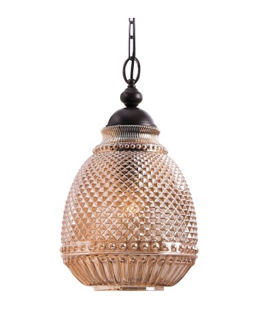 Luces Exclusivas BOGOTA Wisząca 1xE27 LED bursztynowy/ciemnobrązowy LE41902 - produkt 2