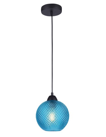 Luces Exclusivas BUENOS Wisząca 1xE27 LED niebieski/czarny LE41913