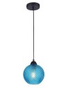 Luces Exclusivas BUENOS Wisząca 1xE27 LED niebieski/czarny LE41913