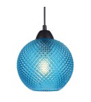 Lampy wiszące niebieskie - Luces Exclusivas BUENOS Wisząca 1xE27 LED niebieski/czarny LE41913 - product 2