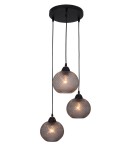 Lampy wiszące potrójne - Luces Exclusivas BUENOS Wisząca 3xE27 LED szary/czarny LE41914 - product 1