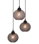 Lampy wiszące potrójne - Luces Exclusivas BUENOS Wisząca 3xE27 LED szary/czarny LE41914 - product 2
