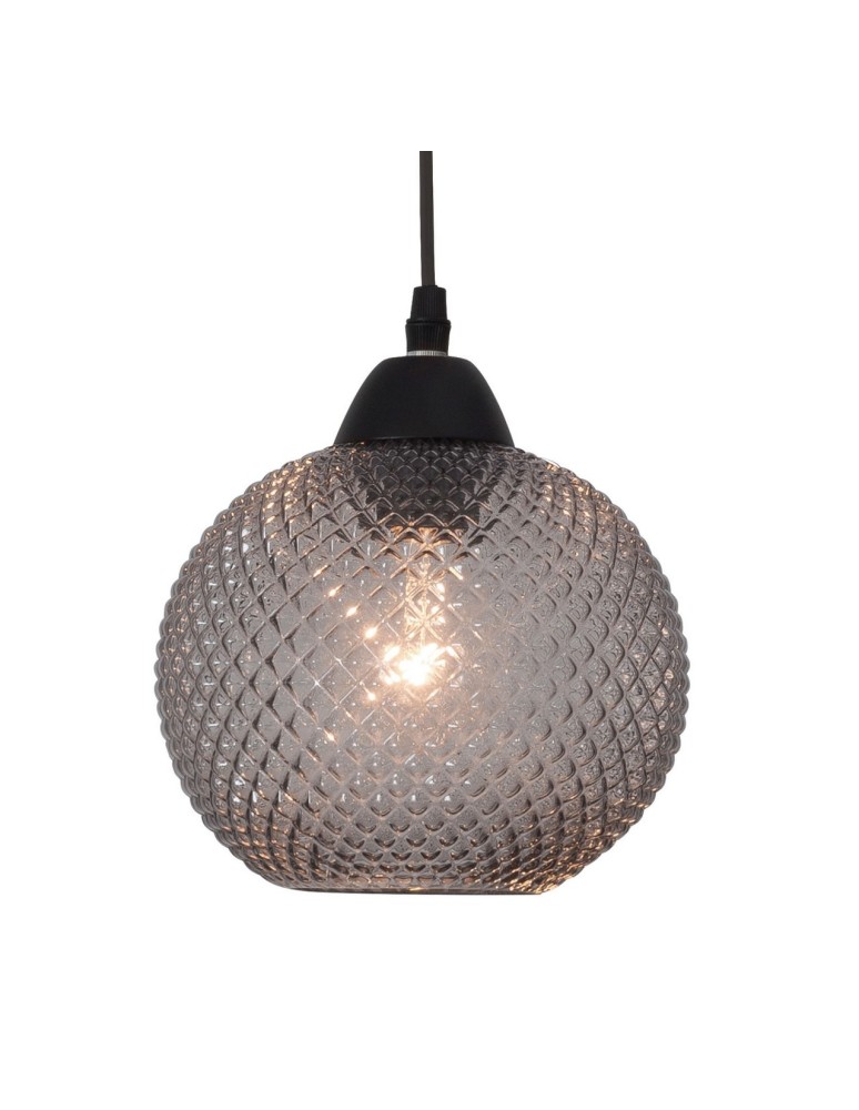 Lampy wiszące - Luces Exclusivas BUENOS Wisząca 1xE27 LED szary/czarny LE41915 - produkt kolory-swiatla.pl 2