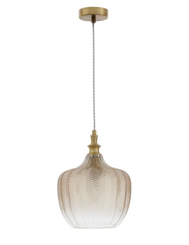 Luces Exclusivas BURGOS Wisząca 1xE27 LED szampański/mosiądz LE41916