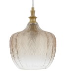 Lampy wiszące - Luces Exclusivas BURGOS Wisząca 1xE27 LED szampański/mosiądz LE41916 - produkt 2