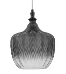 Lampy wiszące - Luces Exclusivas BURGOS Wisząca 1xE27 LED szary dymiony/czarny mat LE41918 - product 2