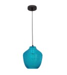 Lampy wiszące niebieskie - Luces Exclusivas CALAMA Wisząca 1xE27 LED niebieski/czarny LE41922 - product 1