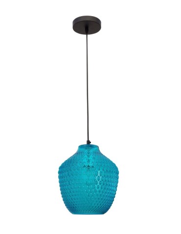 Luces Exclusivas CALAMA Wisząca 1xE27 LED niebieski/czarny LE41922