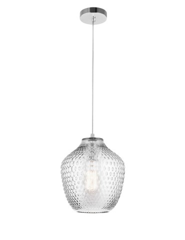 Luces Exclusivas CALAMA Wisząca 1xE27 LED transparentny/chrom LE41923