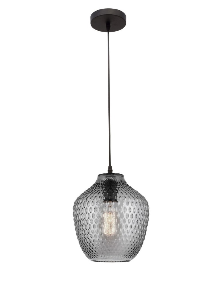 Lampy wiszące - Luces Exclusivas CALAMA Wisząca 1xE27 LED szary dymiony/czarny LE41924 - produkt kolory-swiatla.pl 1
