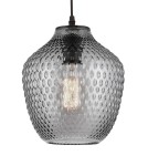 Lampy wiszące - Luces Exclusivas CALAMA Wisząca 1xE27 LED szary dymiony/czarny LE41924 - product 2