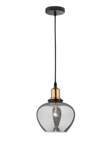 Luces Exclusivas CALDAS Wisząca 1xE27 LED czarny/dymiony LE41925