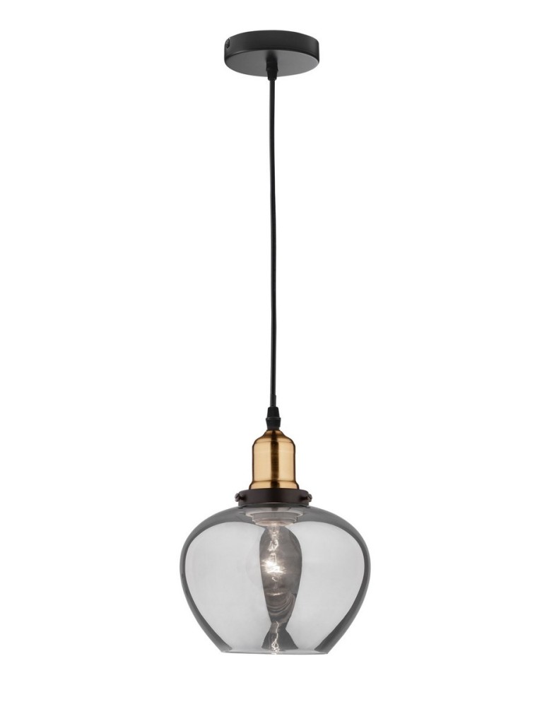 Lampy wiszące - Luces Exclusivas CALDAS Wisząca 1xE27 LED czarny/dymiony LE41925 - produkt kolory-swiatla.pl 1