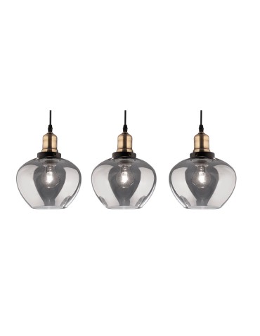 Luces Exclusivas CALDAS Wisząca 3xE27 LED czarny/dymiony LE41927 - produkt 2