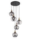 Luces Exclusivas CALDAS Wisząca 5xE27 LED czarny/dymiony LE41928