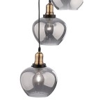 Lampy wiszące - Luces Exclusivas CALDAS Wisząca 5xE27 LED czarny/dymiony LE41928 - product 2