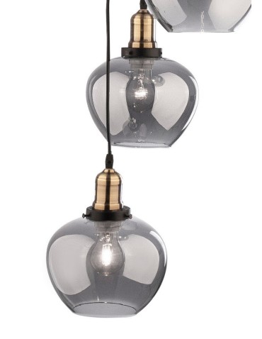 Luces Exclusivas CALDAS Wisząca 5xE27 LED czarny/dymiony LE41928 - produkt 2