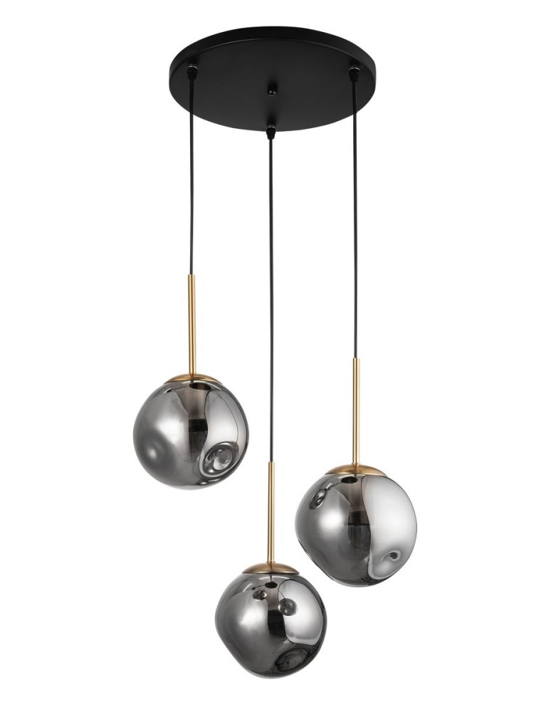 Lampy wiszące - Luces Exclusivas CALERA Wisząca 1xE27 LED złoty/chrom LE41929 - produkt kolory-swiatla.pl 1
