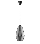 Lampy wiszące - Luces Exclusivas CANETE Wisząca 1xE27 LED czarny/chrom LE41938 - produkt 1