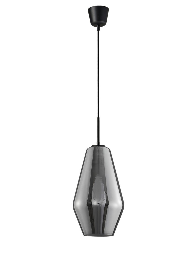Lampy wiszące - Luces Exclusivas CANETE Wisząca 1xE27 LED czarny/chrom LE41938 - produkt kolory-swiatla.pl 1