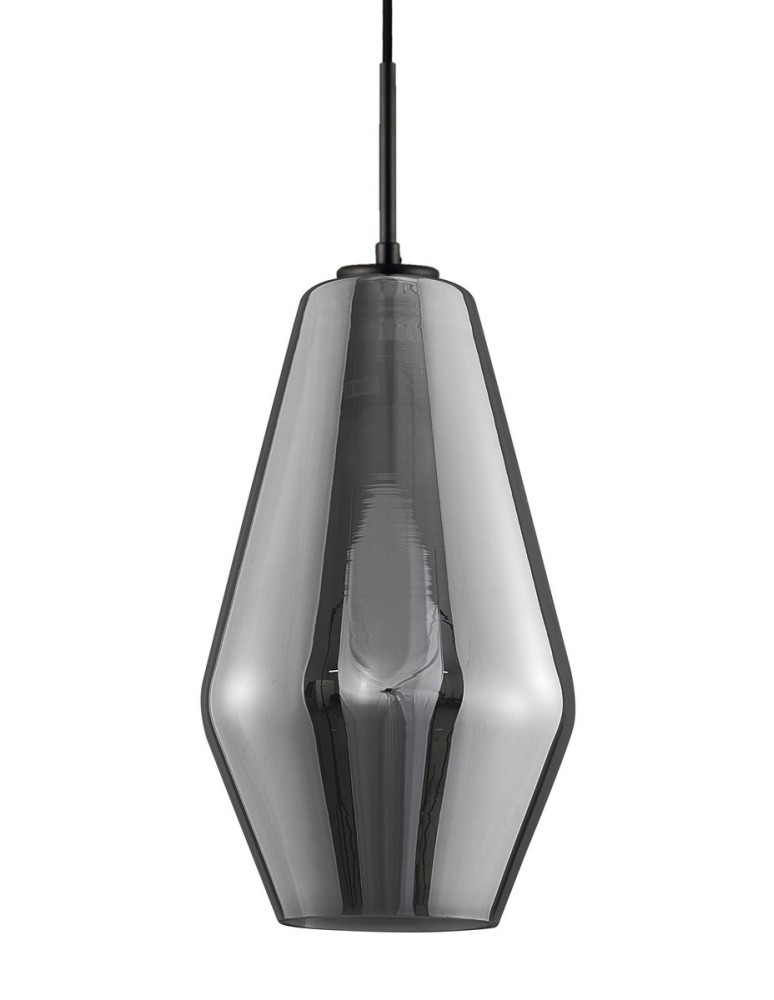 Lampy wiszące - Luces Exclusivas CANETE Wisząca 1xE27 LED czarny/chrom LE41938 - produkt kolory-swiatla.pl 2