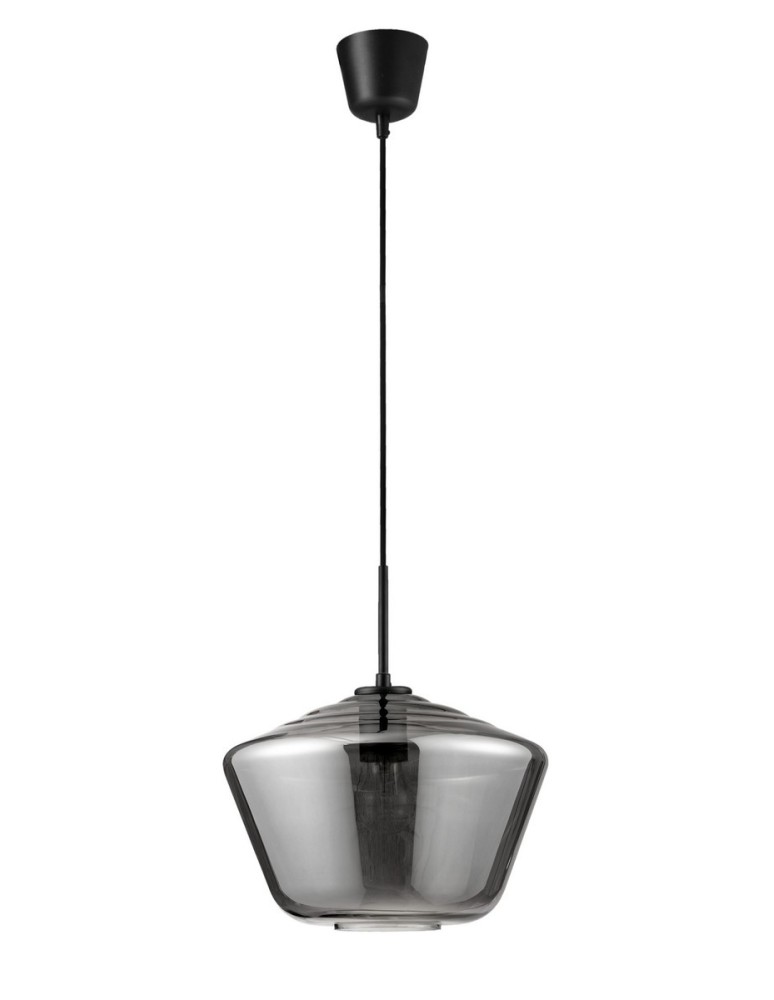 Lampy wiszące - Luces Exclusivas CANETE Wisząca 1xE27 LED czarny/chrom LE41940 - produkt kolory-swiatla.pl 1