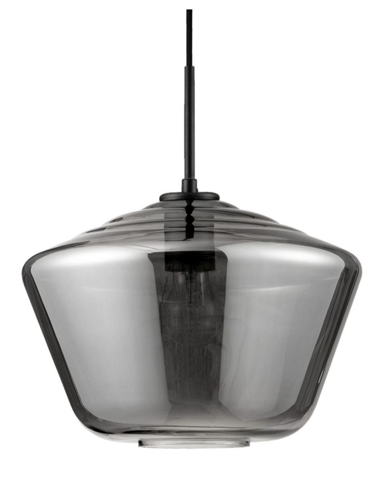 Lampy wiszące - Luces Exclusivas CANETE Wisząca 1xE27 LED czarny/chrom LE41940 - produkt kolory-swiatla.pl 2