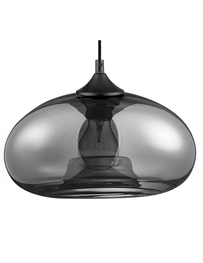 Lampy wiszące - Luces Exclusivas CANTOS Wisząca 1xE27 LED czarny/chrom LE41941 - product kolory-swiatla.pl 2