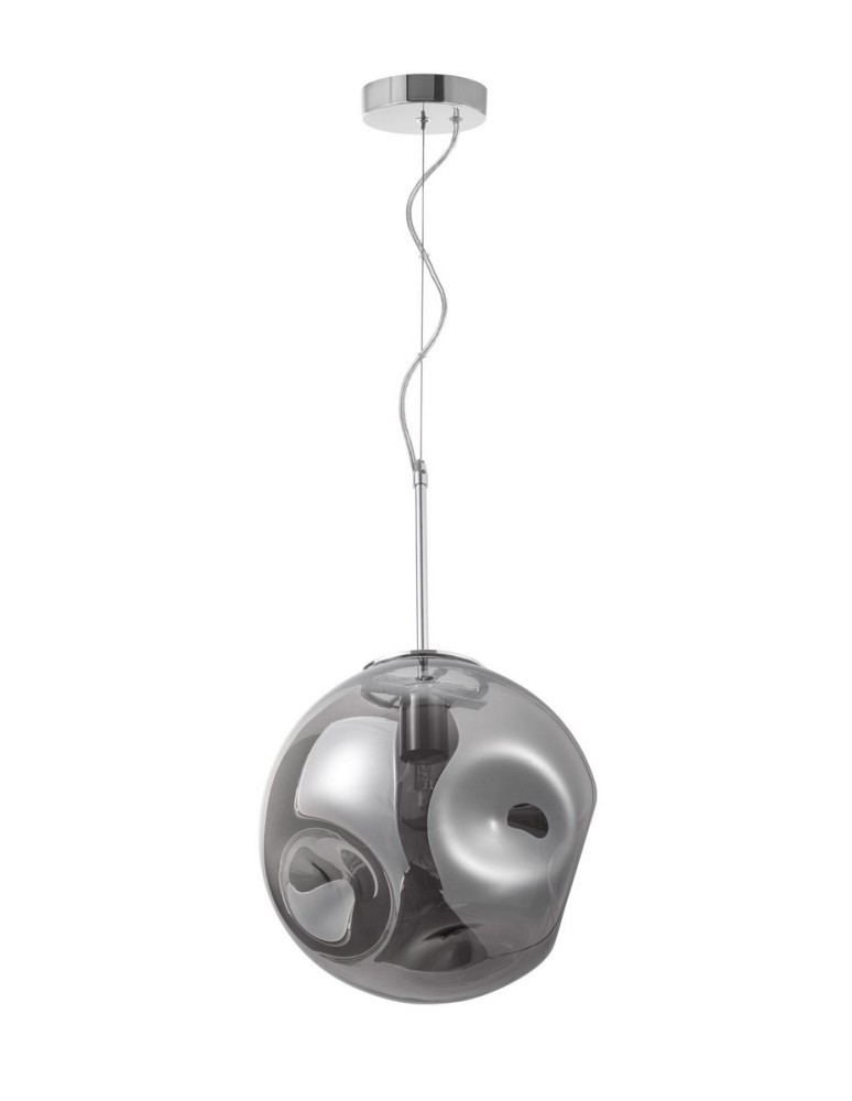 Lampy wiszące - Luces Exclusivas CARORA Wisząca 1xE27 LED chromowany/dymiony LE41955 - produkt kolory-swiatla.pl 1