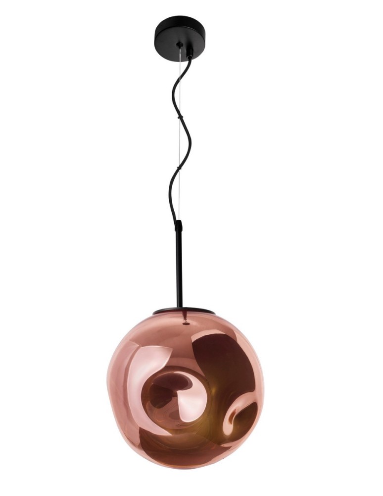 Lampy wiszące - Luces Exclusivas CARORA Wisząca 1xE27 LED czarny/miedziany LE41956 - produkt kolory-swiatla.pl 1