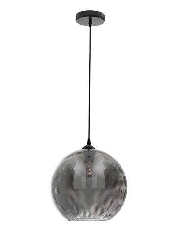 Luces Exclusivas CIUDAD Wisząca 1xE27 LED czarny/dymiony LE41969