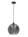 Luces Exclusivas CIUDAD Wisząca 1xE27 LED czarny/dymiony LE41969
