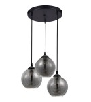 Lampy wiszące potrójne - Luces Exclusivas COLINA Wisząca 3xE27 LED czarny/dymiony LE41972 - produkt 1