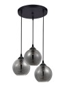 Luces Exclusivas COLINA Wisząca 3xE27 LED czarny/dymiony LE41972