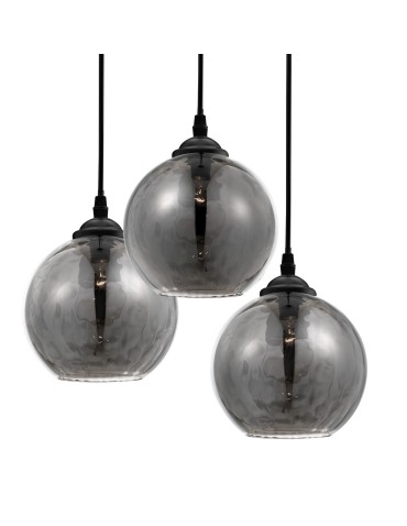 Luces Exclusivas COLINA Wisząca 3xE27 LED czarny/dymiony LE41972 - produkt 2