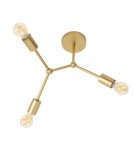 Lampy sufitowe loftowe - industrialne - Luces Exclusivas CUMANA Sufitowa 3xE27 LED mosiądz LE41986 - product 1